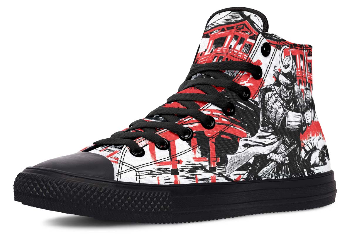 Printed Couple High-top Canvas Shoes