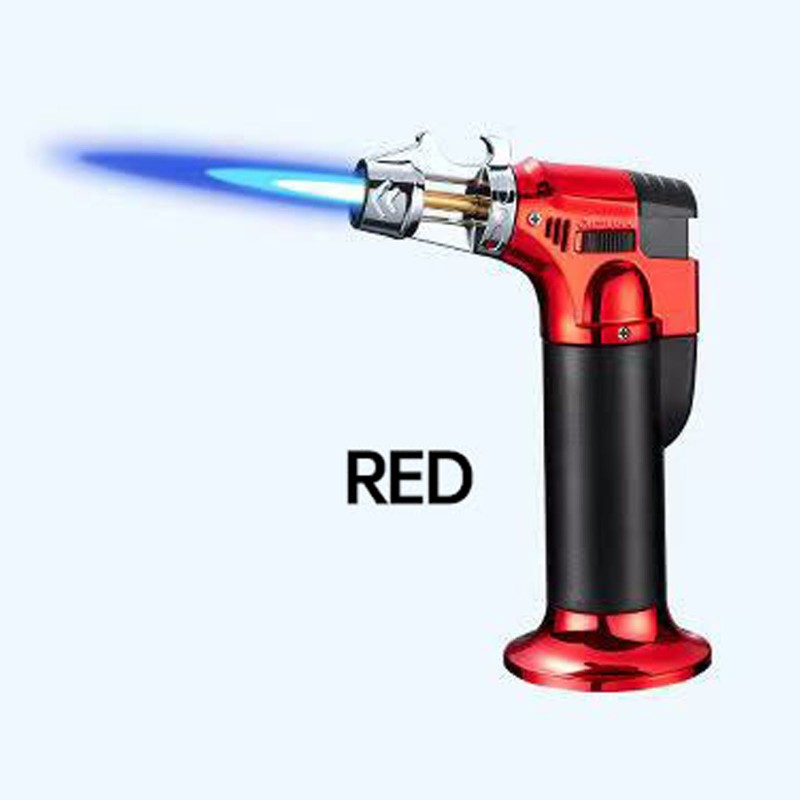 Red Direct-flow Spray Gun Comes With A Bottle Opener, A Lighter, A Windproof Cigarette Lighter, Outdoor Portable Barbecue And Baking Tools.