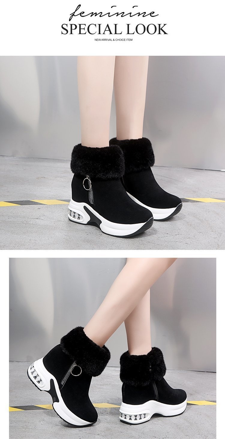 Title 2, Artificial Leather Short Tube Velvet Cotton Boots