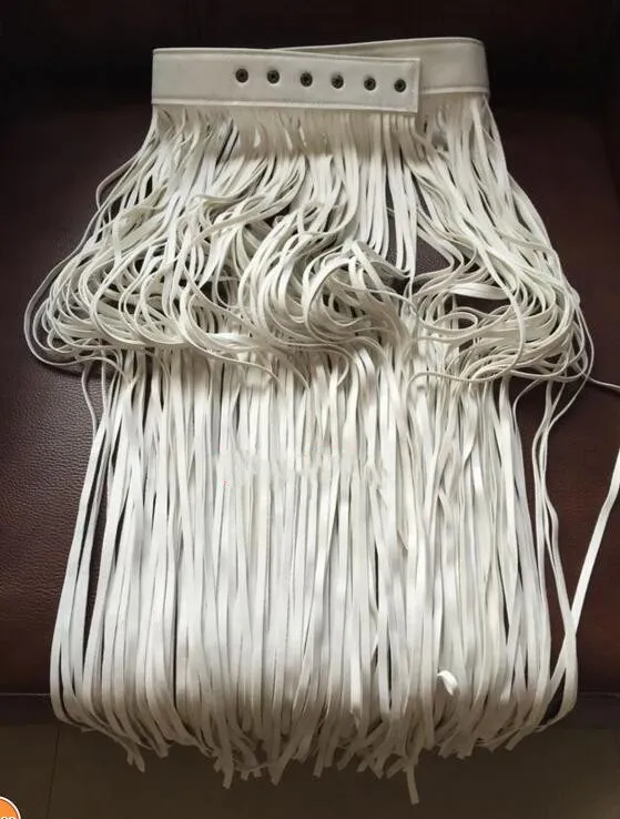 Long Tassel Supsy Style Adjustable Belt White - Shop at LoveMi