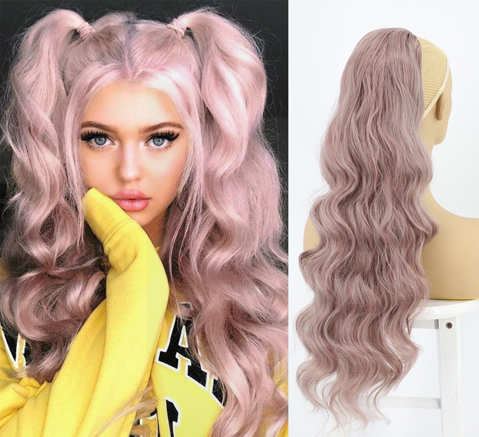 Парик Большая волна Шнурок Конский хвост Матовый Высокотемпературный шелковый парик из химического волокна