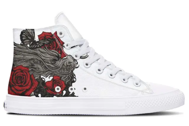 Printed Couple High top Canvas Shoes As Shown In Figure 38 - Shop at LoveMi