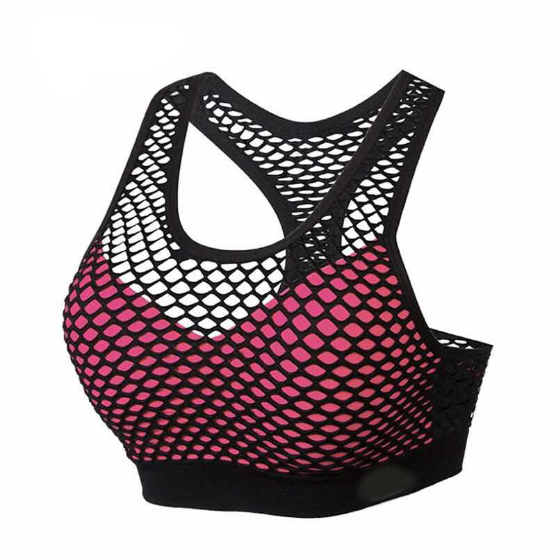 Title 4, Breathable mesh rimless sports bra quick-drying...