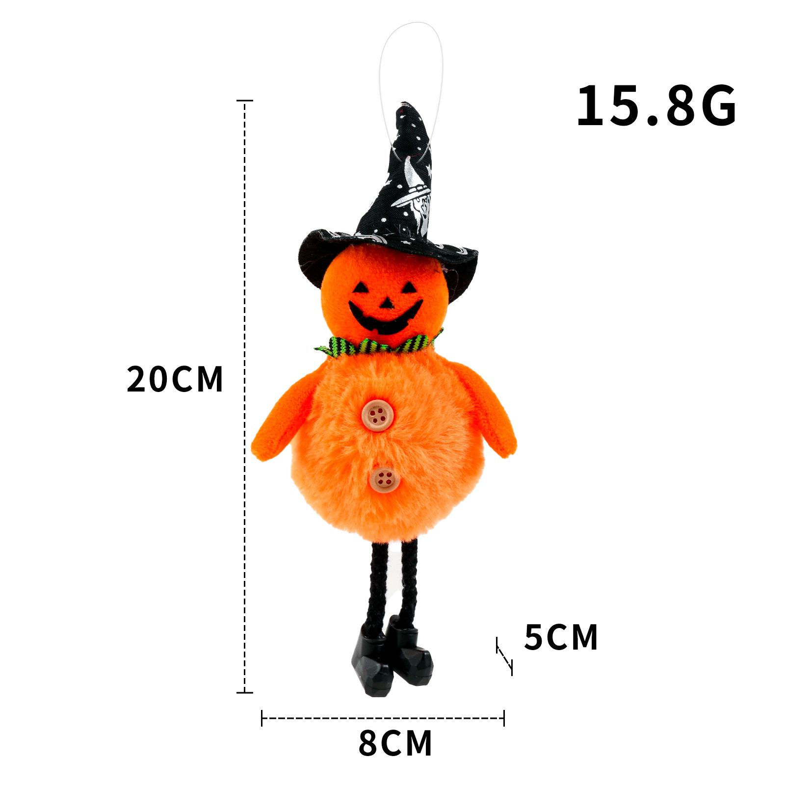 Pumpkin witch ornaments broom haunted house decoration