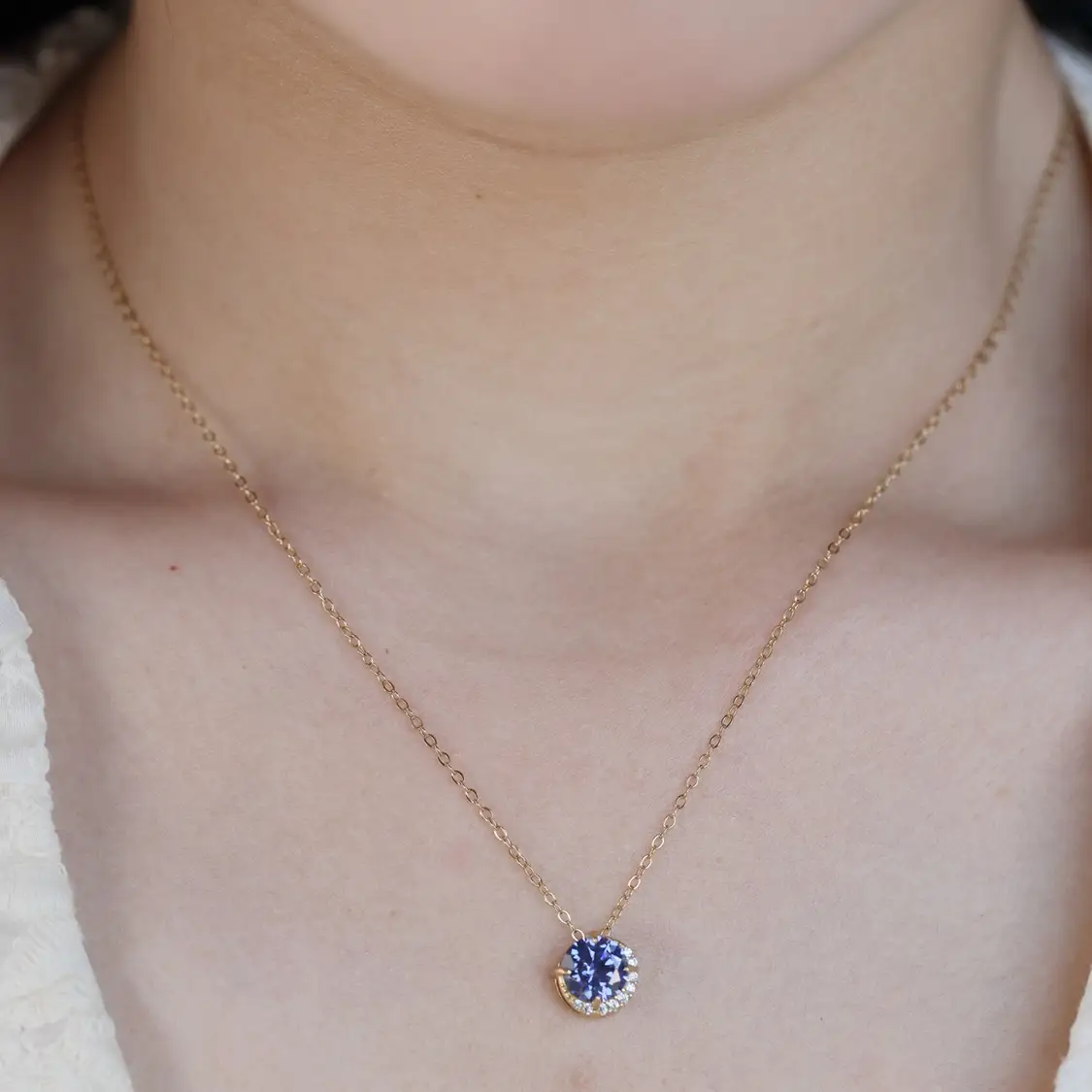 S925 Sterling Silver Plated Gold Necklace