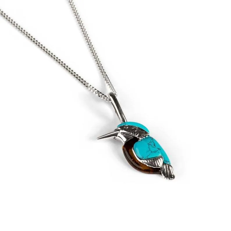 Vintage Turquoise Sen Simple Earrings Necklace - Pendant Necklace