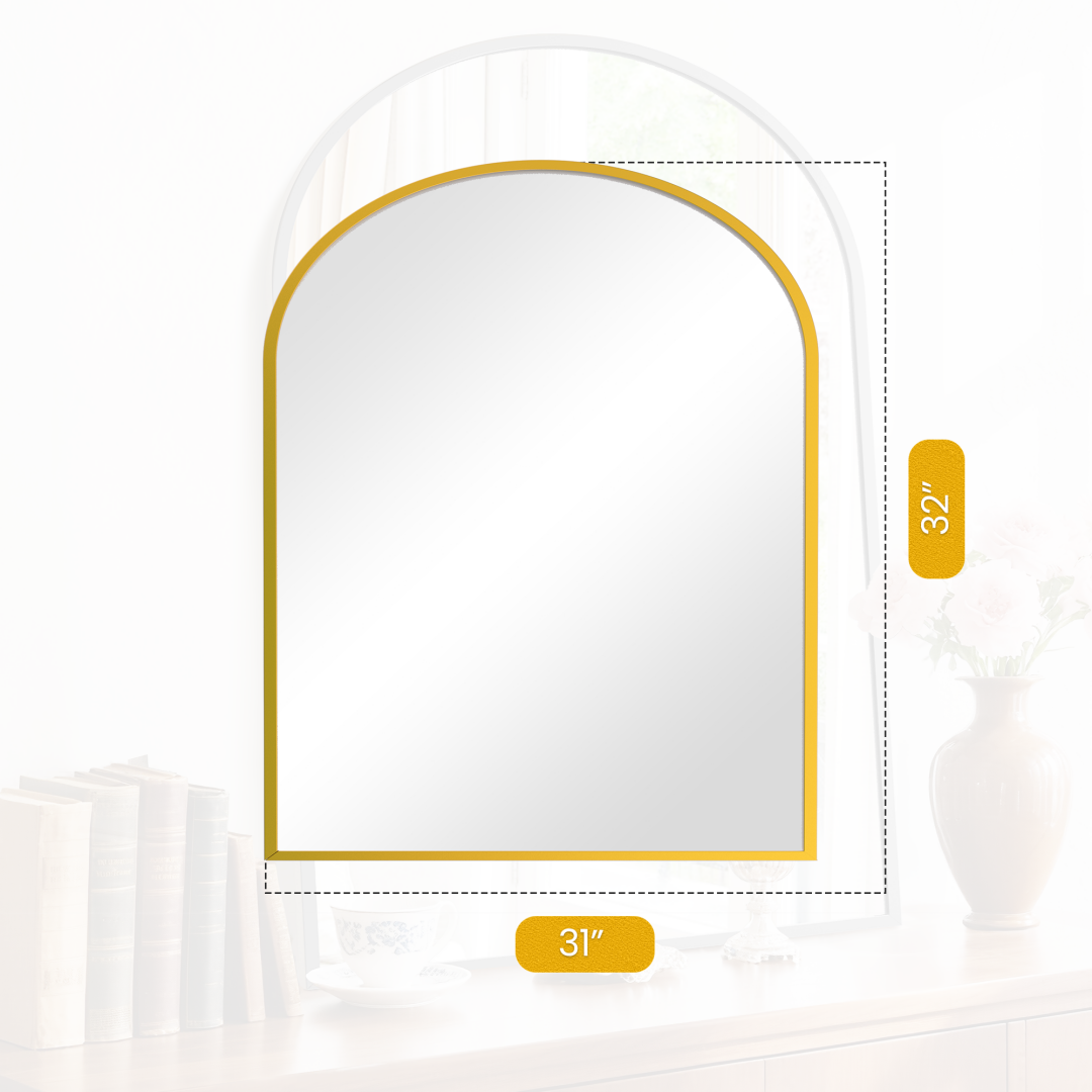 Bathroom Wall Mirror, Metal Frame Vanity Mirror For Bedroom, Entryway, Living Room image 8