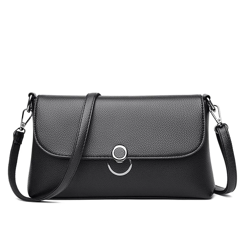 Simple Fashion Large-capacity One-shoulder Messenger Bag For Ladies - Black
