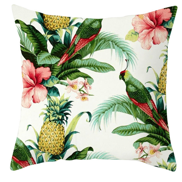 Title 20, Housse de coussin perroquet oiseau plantes trop...