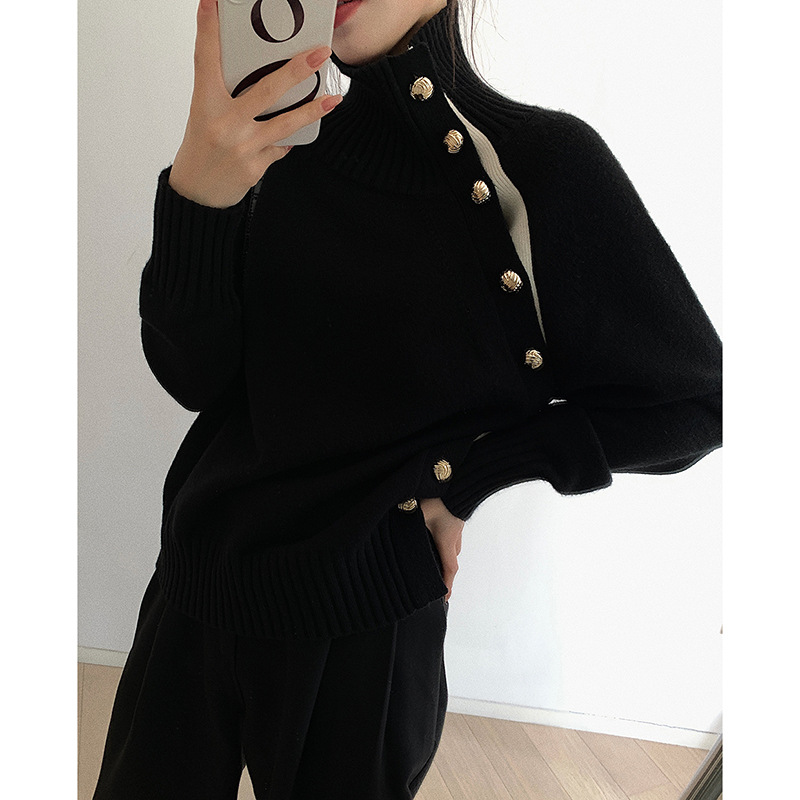 Black Gold Series Long Sleeve Pullover Top