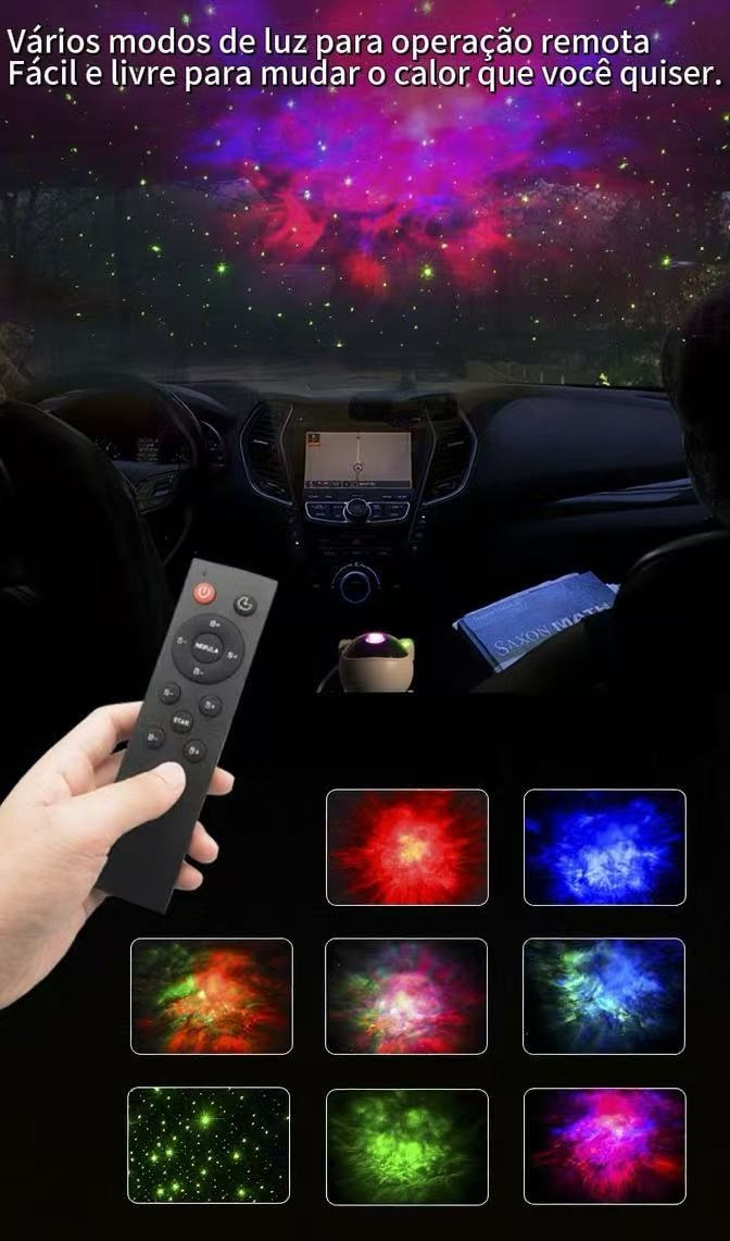 Children's Astronaut LED Projector Lamp With Telescope, White