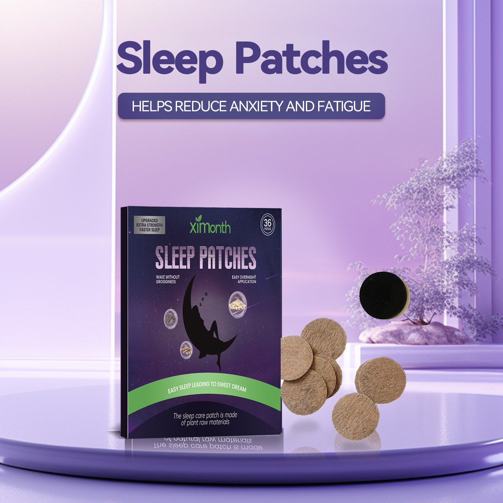 Ximonth Sleep Patches, Help Sleep More Dreams Easy To Wake Up Can Not Relieve Body Pressure Acupoint Sleep Patch