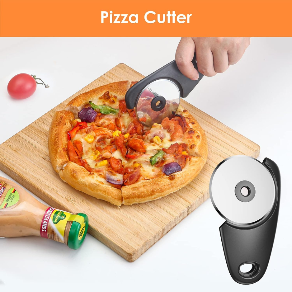 6-Piece Space-Saving Kitchen Gadget Set - Compact Multi-Tool Set With Cheese Grater, Peeler, Pizza Cutter, Bottle Opener Garlic Grinder & Herb Stripper — foto 3