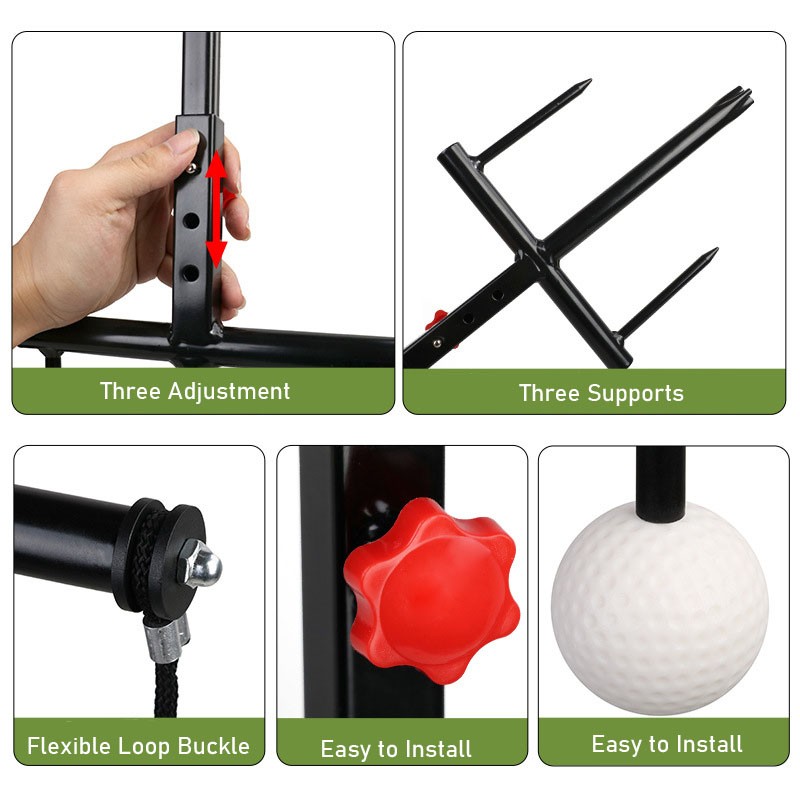 Golf Swing Trainer Aid Practice Groover Hitting Training Adjustable — image 5