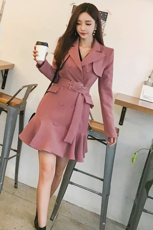 Double-Breasted Ruffle Dress, picture 5 of 8