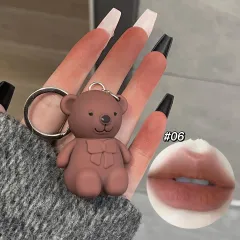Keychain Bear Lip Mud 6 Color Matte White - Beihai And The Cat - View 1
