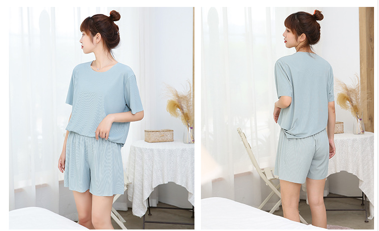 Title 13, Ice silk soft soft short sleeve shorts suit