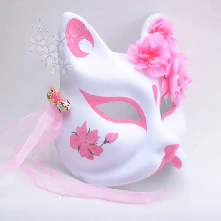 Custom Antique Hanfu Fox Cat Mask Hand-painted Anime