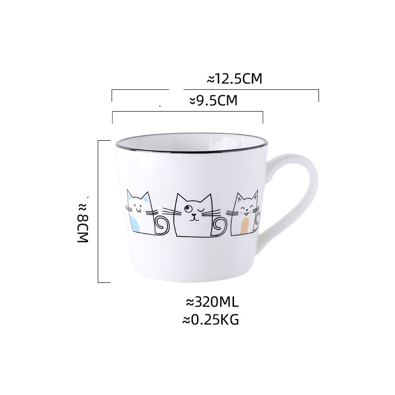 MugThree Cats