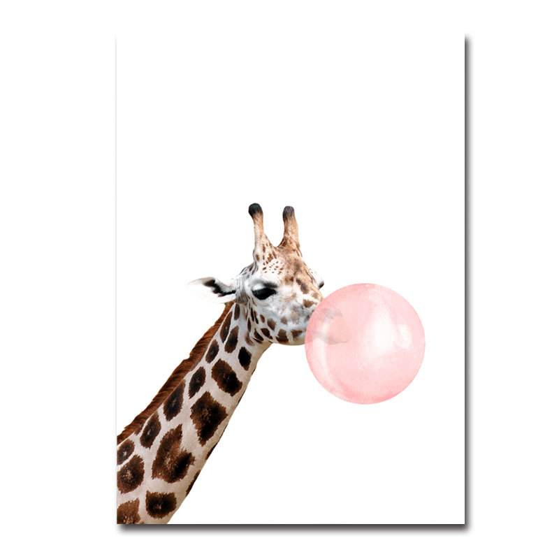 6b84f512 c952 44be b3a2 9fe247b9c309 - Living Room Decorative Painting Horse Giraffe Balloon Children's Room Rimless