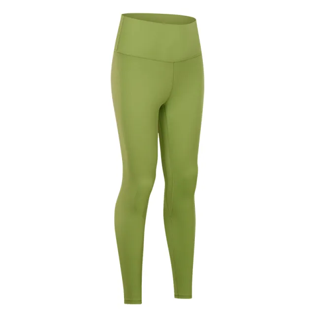 Nude Yoga Pants For Women In Autumn And Winter, High Waist, Hip Lifting, Running Tight Kapok Green - Shop at LoveMi