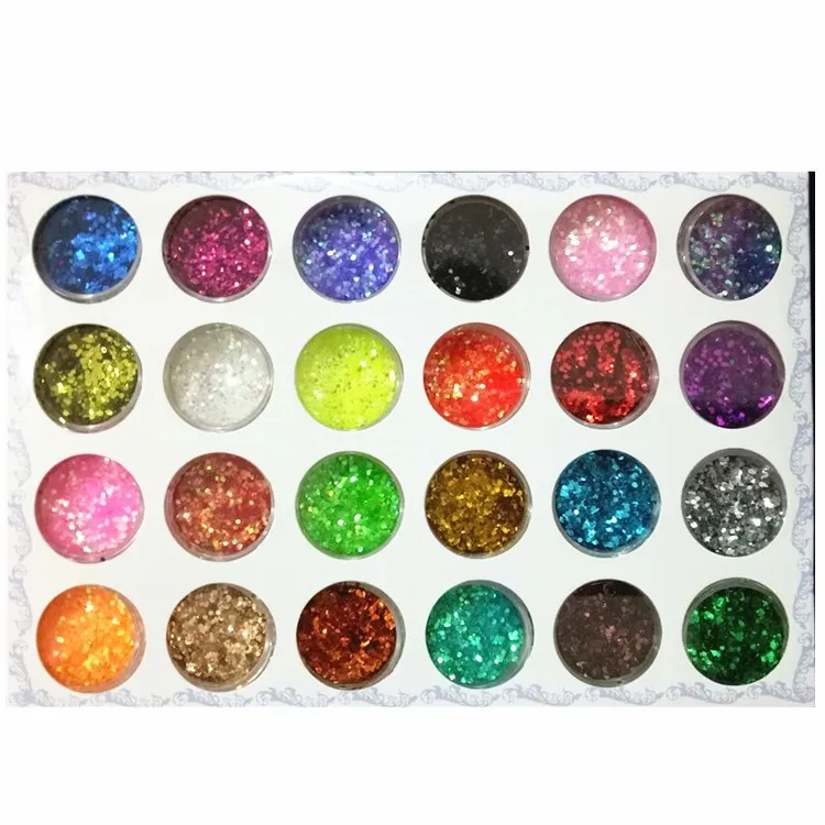 Nail Glitter 24 Colour Glitter - 24Color Sequins