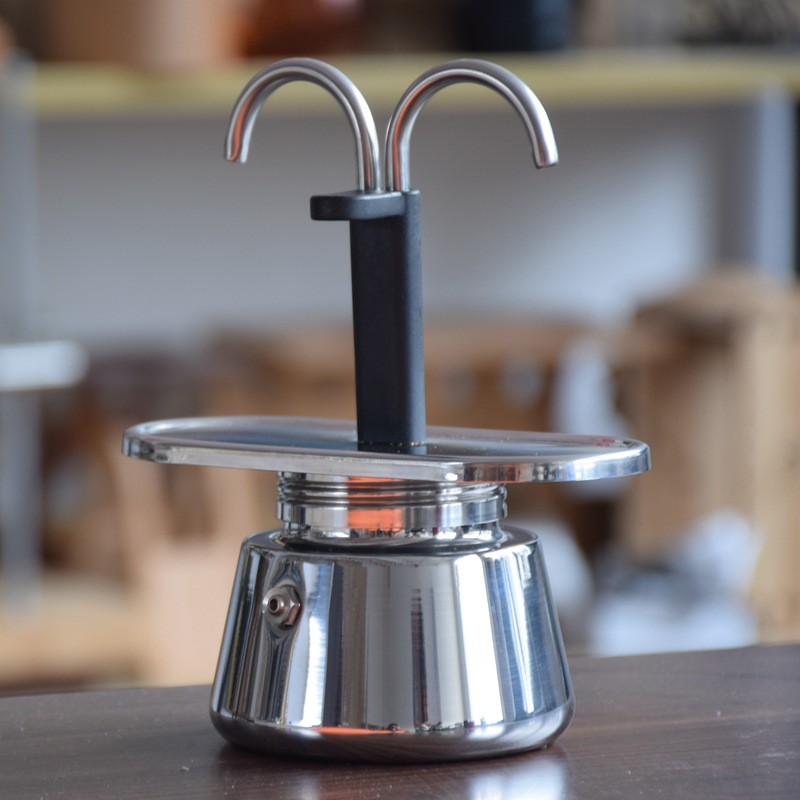 Stainless Steel Espresso Moka Pot (Silver-300ml)