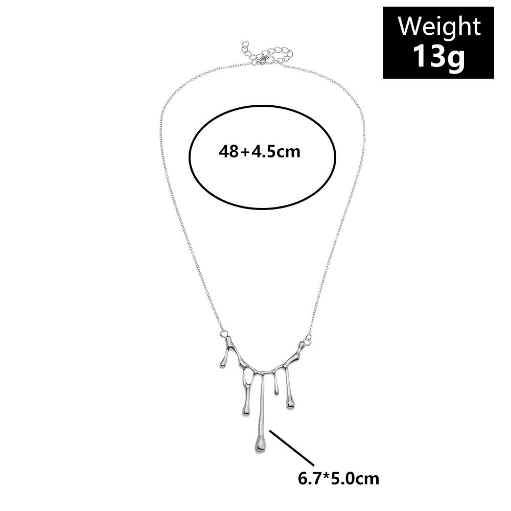 Niche Design Lava Drop Necklace With Simple Personality