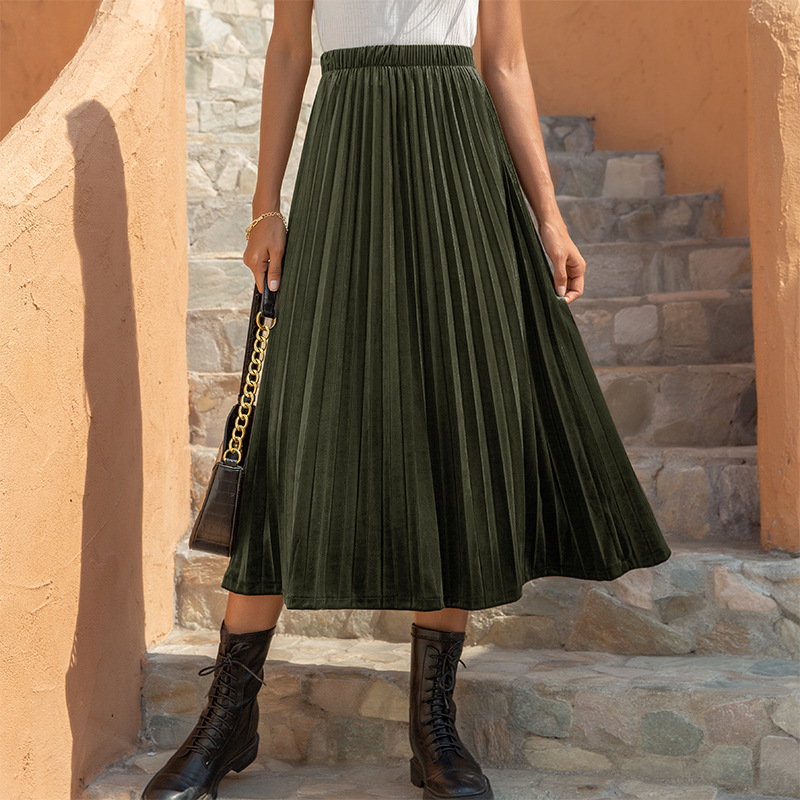 Pleated Skirt European And American Bust