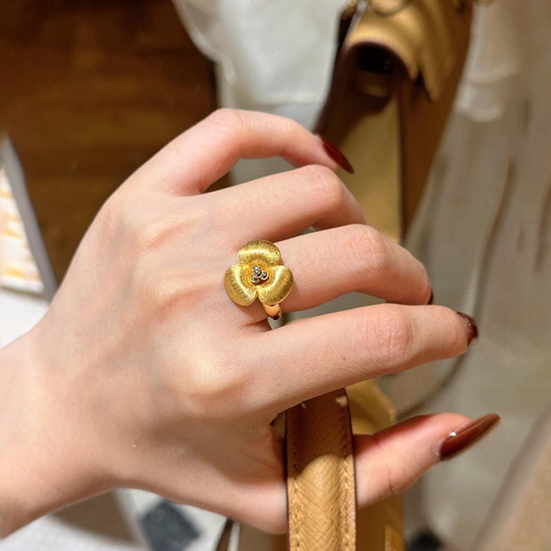 Mid Ancient Style S925 Silver Zircon Brushed Ring, Luxury Minimalist Niche Design Fade-Resistant High Grade Finger Ring For Women