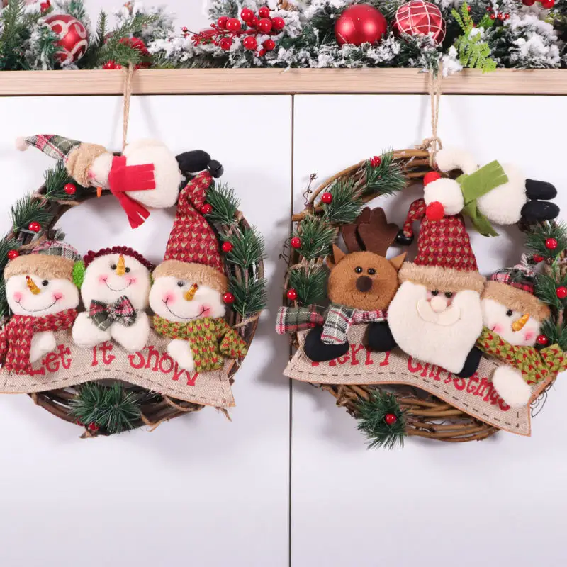 Christmas Decoration Garland Doll Vine Circle