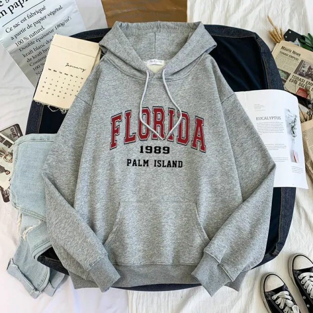 Men's And Women's Fleece Thickened English Alphabet Sweatshirt Grey - Shop at LoveMi