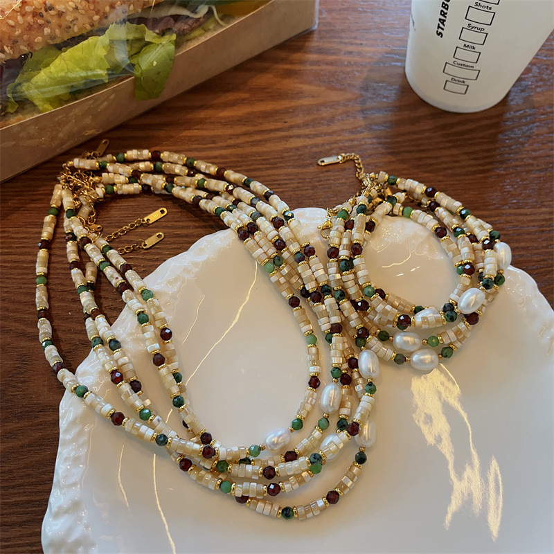 Title 4, Bohemian Vater String Pearl Necklace