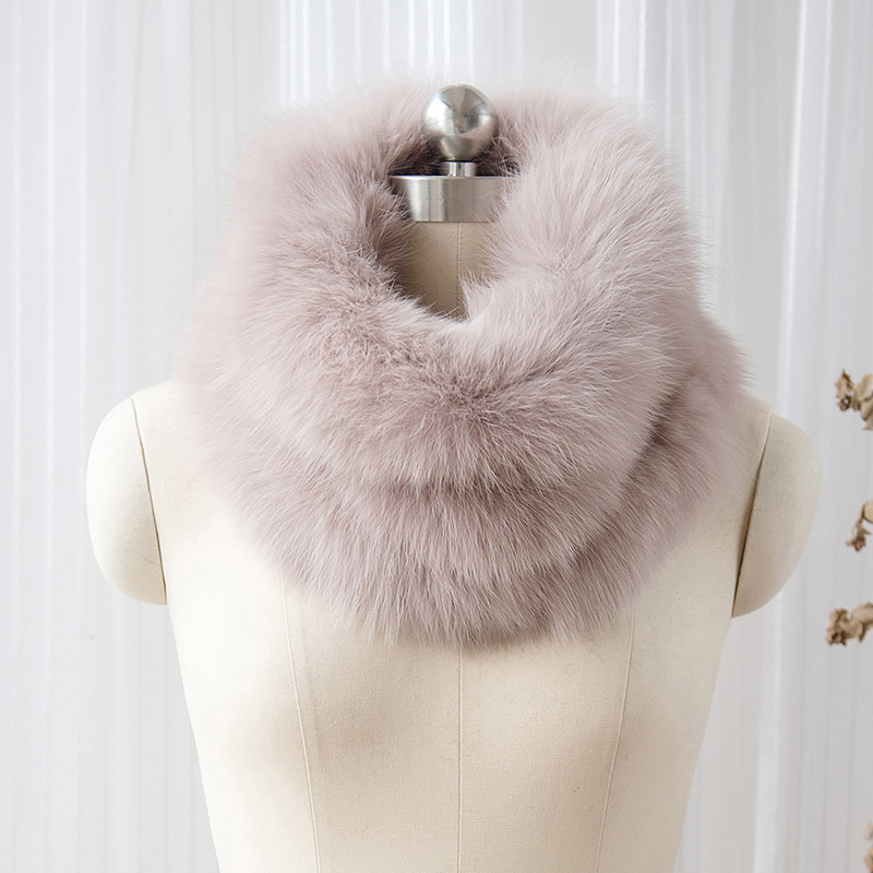 Fox Fur Big Collar Silver Fox Hit Color Fashion Color Matching Collar