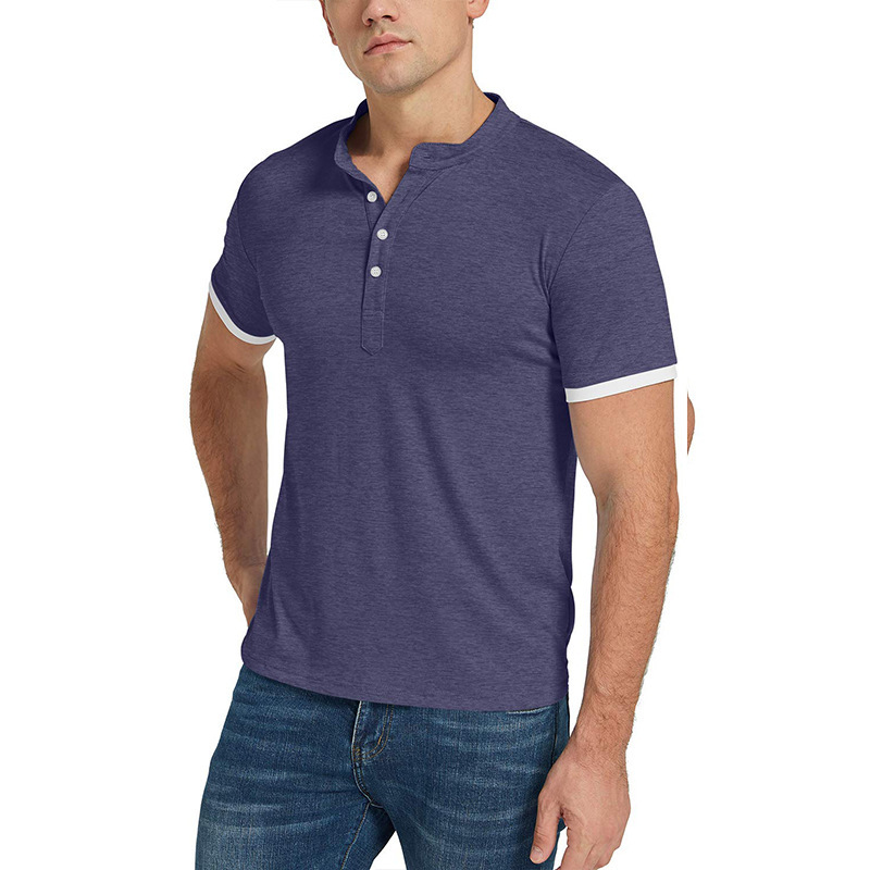 Title 10, Mens European and American Solid Short Sleeve ...