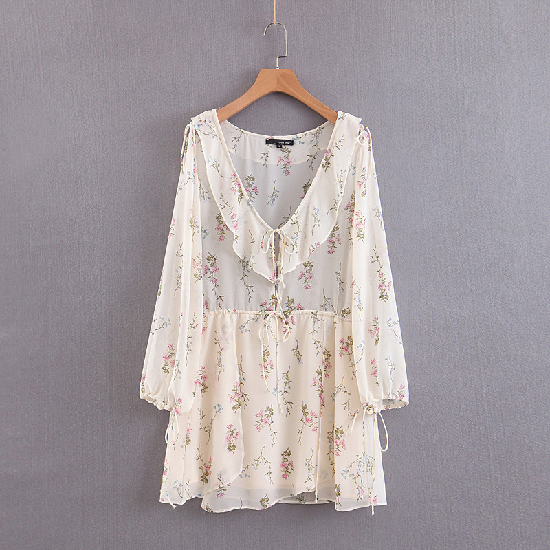Chiffon V-Neck Two-Piece Dress, picture 3 of 6