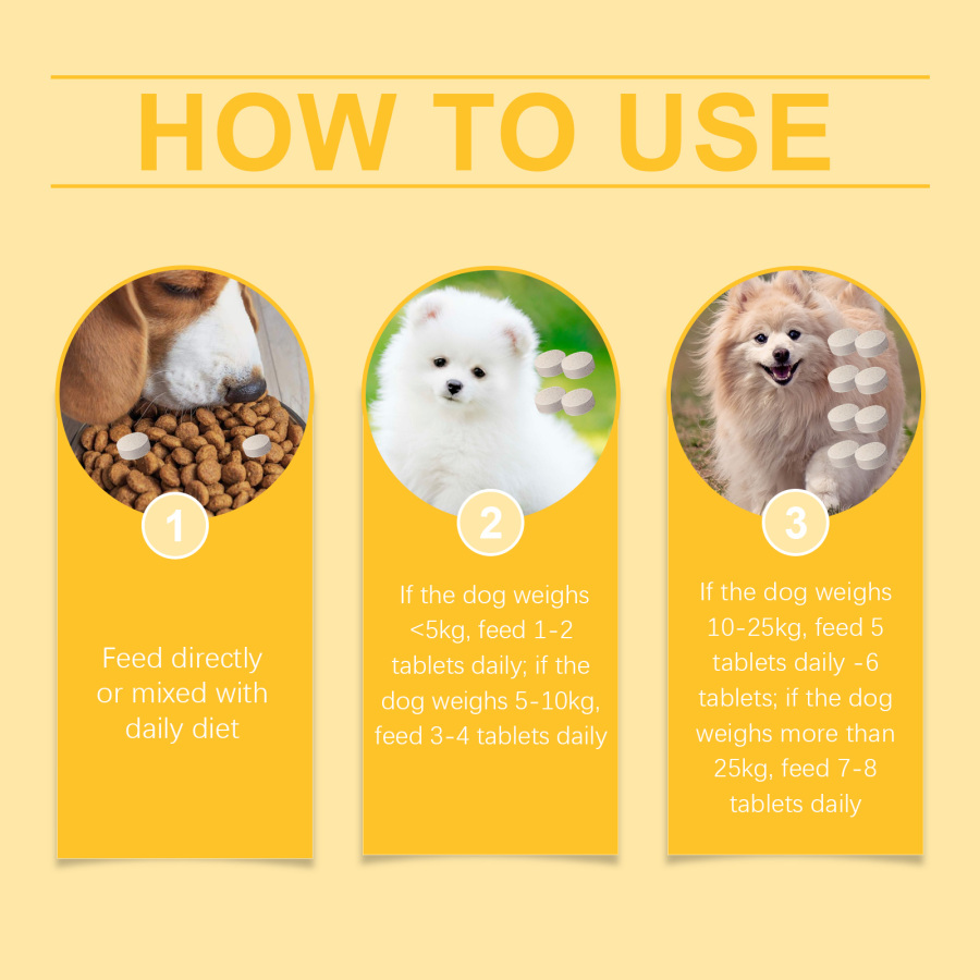 Dog Fish Oil Chewable Tablets,3 Skin & Coat Supplement For Itchy Skin, Seasonal Allergies, Support Bone, Digestion & Reproductive Health, 60 Tablets