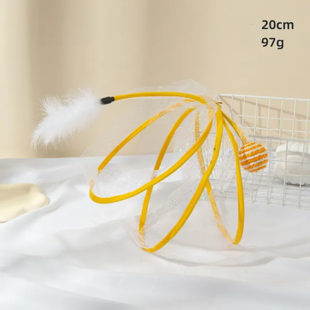 Cat Tunnel Feather Mouse Transformational Durability Mesh White - Shop at LoveMi