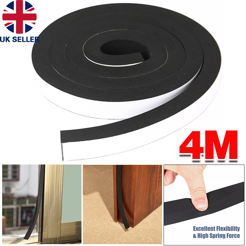 4M Foam Weather Strip Draught Excluder Self Adhesive Door Window Seal Tape 25MM — image 10