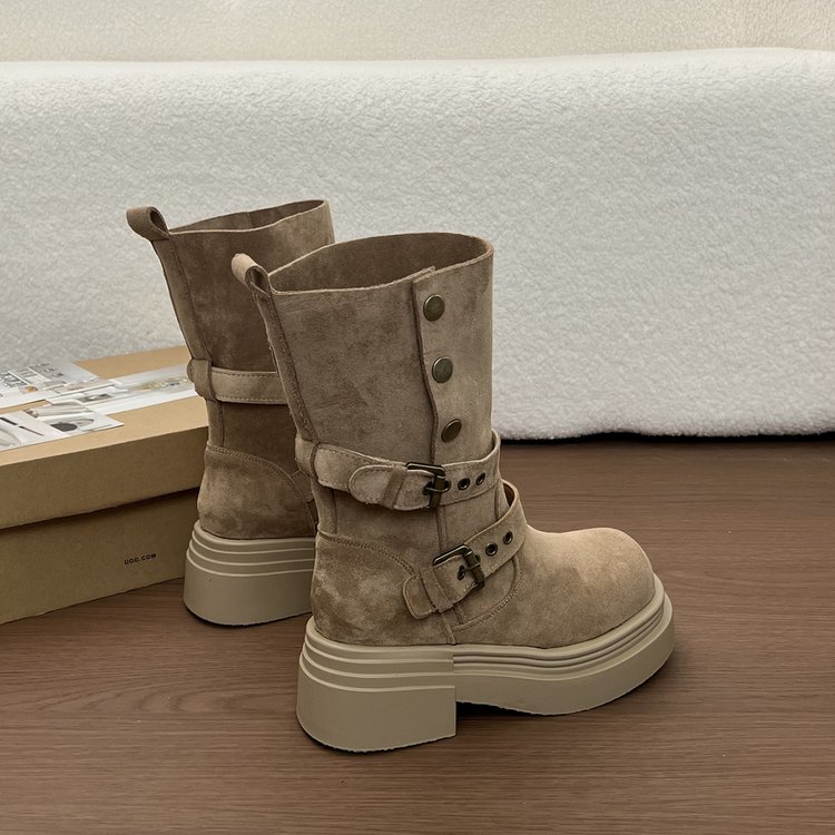 Faux Suede Western Boots, picture 3 of 4