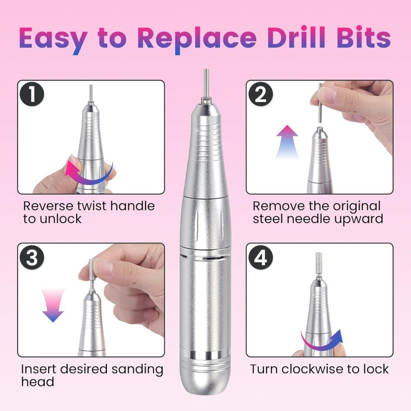 Electric Nail File Drill Machine USB Portable Manicure Pedicure UK — image 5
