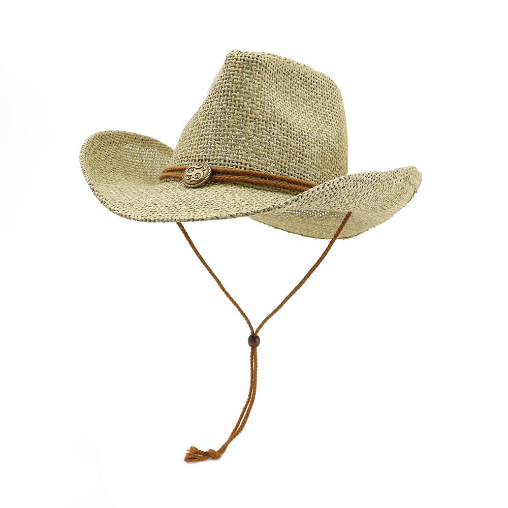Western Cowboy Straw Hat Top Hat Outdoor Beach Hat — foto 5