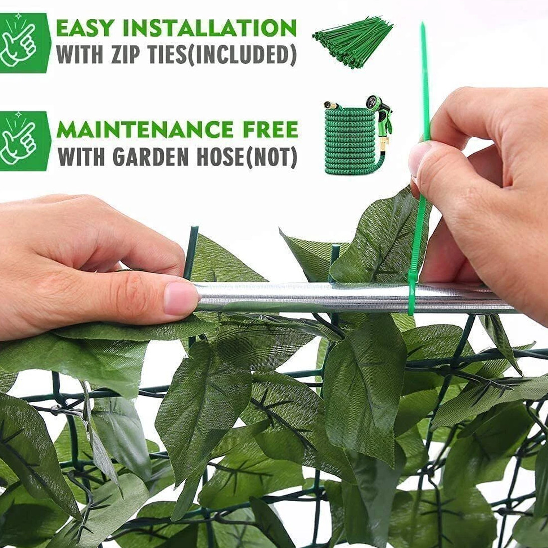 Artificial Hedge Fake Ivy Leaf Garden Fence Privacy Screening Roll Wall Panel — image 8