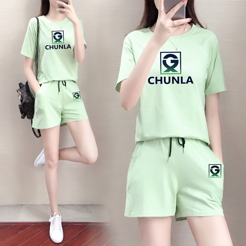 Pure Cotton Sports Suit Sleeve Shorts Casual Two-piece Suit