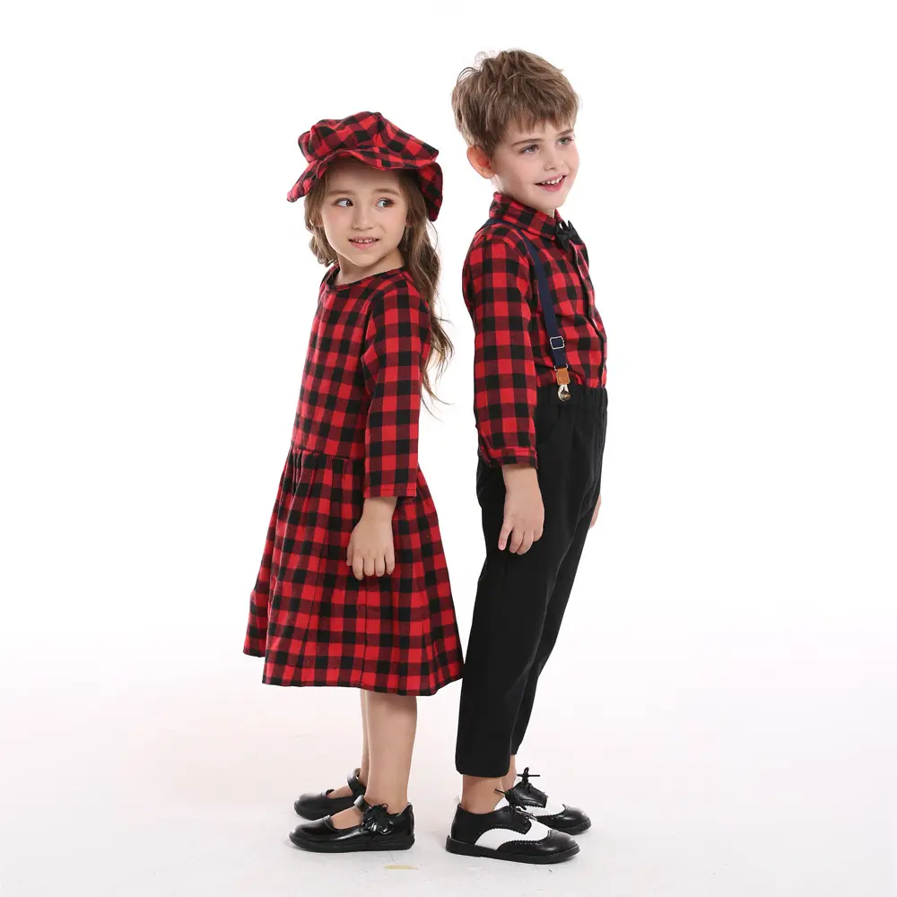 Christmas Sisters And Brothers Autumn Plaid Shirt