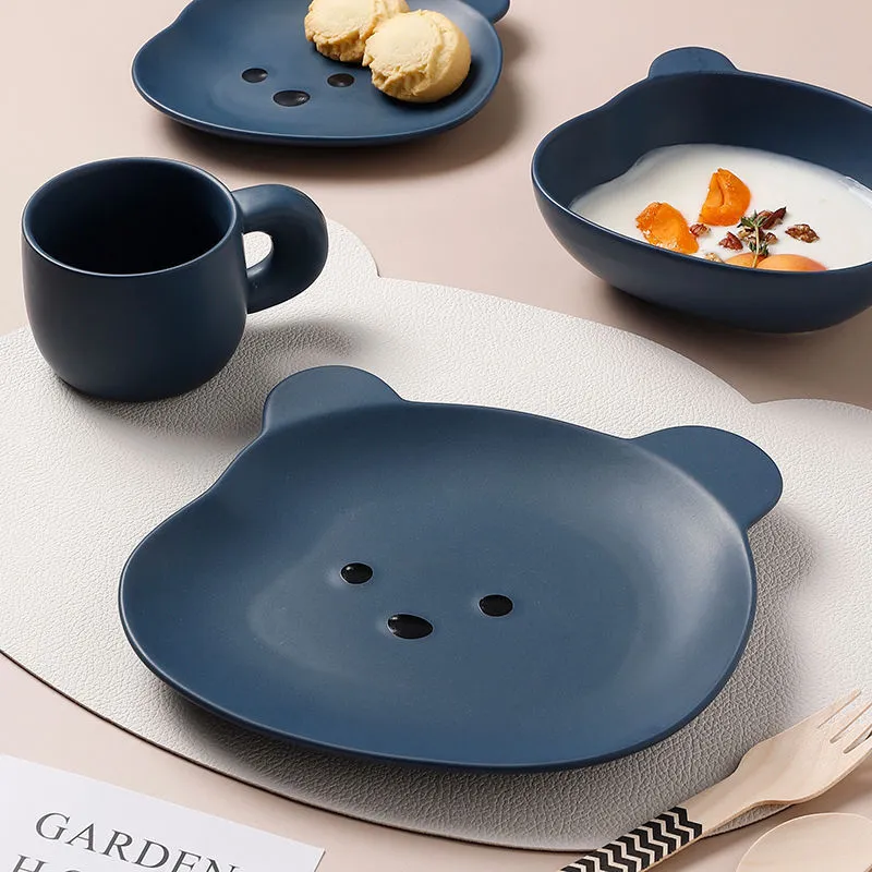 Home Cartoon Cute Bear-shaped Dinner Plate – image 3