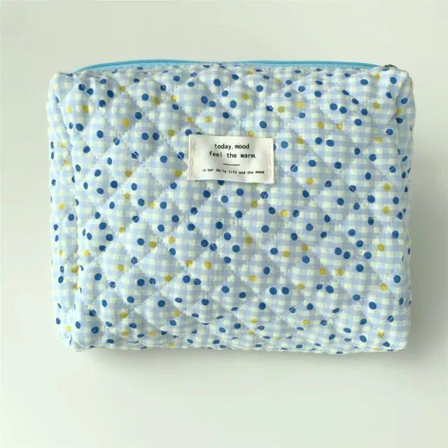 Home Fashion Portable Print Large Capacity Storage Bag Blue - Shop at LoveMi