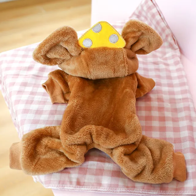 Pet Clothes Keep Warm In Autumn And Winter Plus Velvet Cheese Mouse Transformation - Shop at LoveMi