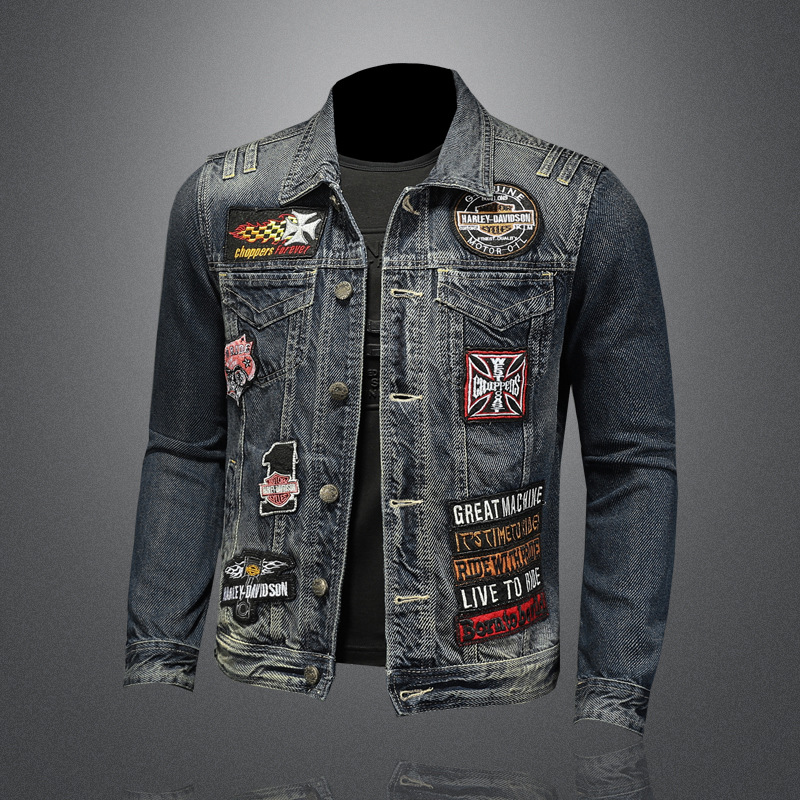 Men's Badge Twill Denim Jacket