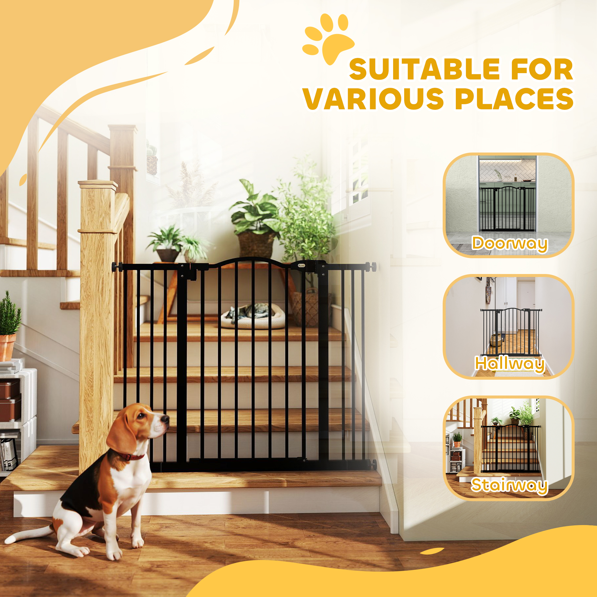 Metal Material, 74-100 Cm Adjustable Pet Safety Door With Automatic Closing — image 6